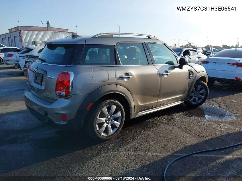 2017 Mini Countryman Cooper VIN: WMZYS7C31H3E06541 Lot: 40380006