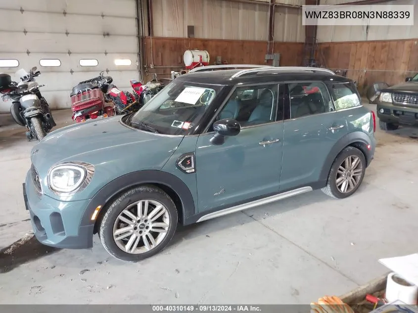 2022 Mini Countryman Cooper S VIN: WMZ83BR08N3N88339 Lot: 40310149