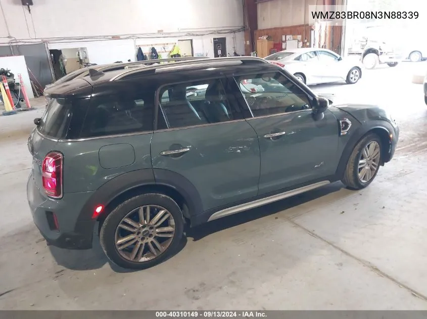 2022 Mini Countryman Cooper S VIN: WMZ83BR08N3N88339 Lot: 40310149