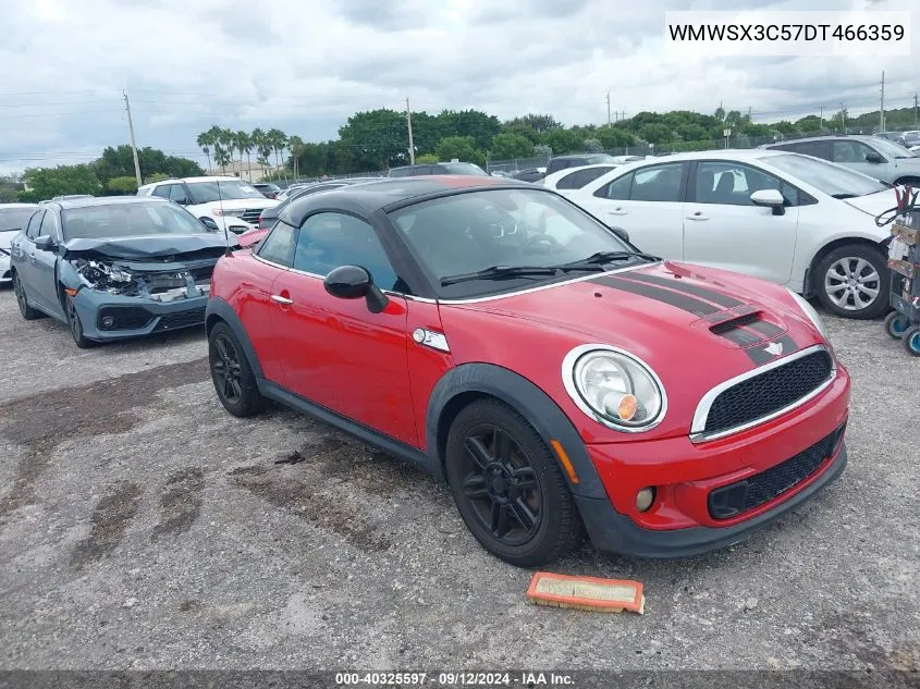 2013 Mini Coupe Cooper S VIN: WMWSX3C57DT466359 Lot: 40325597