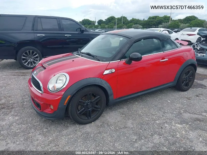 2013 Mini Coupe Cooper S VIN: WMWSX3C57DT466359 Lot: 40325597