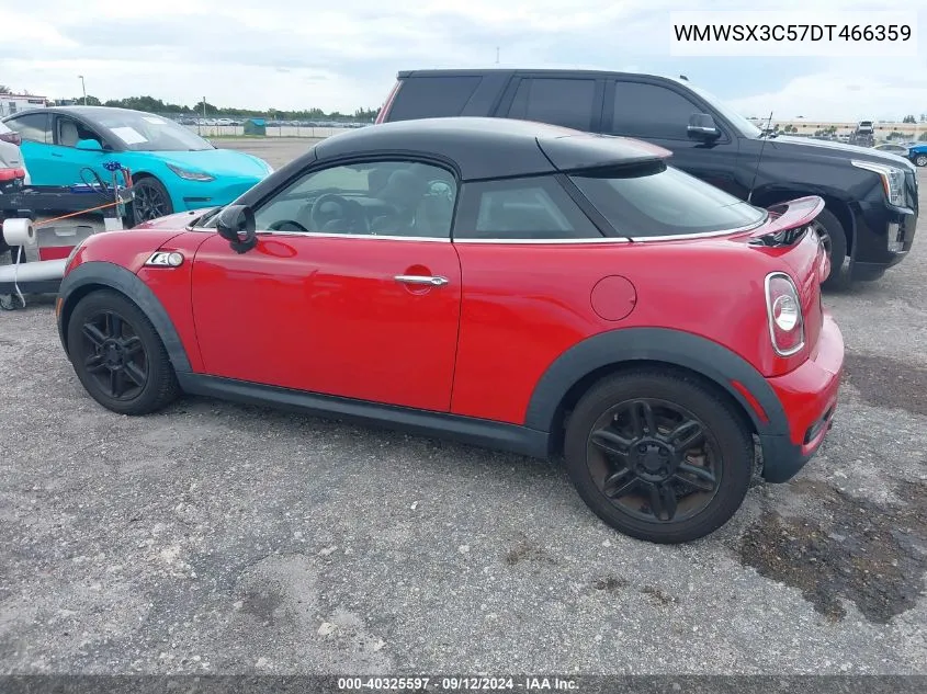 2013 Mini Coupe Cooper S VIN: WMWSX3C57DT466359 Lot: 40325597