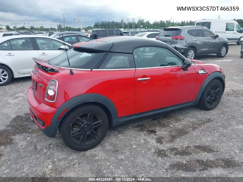 2013 Mini Coupe Cooper S VIN: WMWSX3C57DT466359 Lot: 40325597