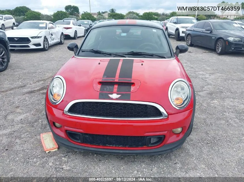 2013 Mini Coupe Cooper S VIN: WMWSX3C57DT466359 Lot: 40325597