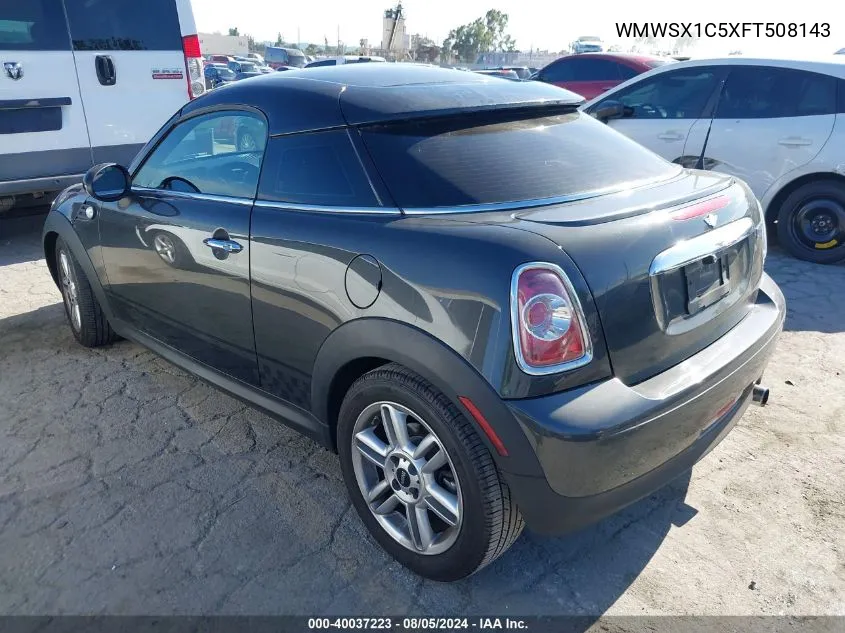 WMWSX1C5XFT508143 2015 Mini Coupe Cooper