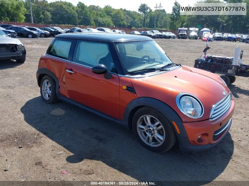 2013 Mini Hardtop Cooper VIN: WMWSU3C57DT677876 Lot: 40194361