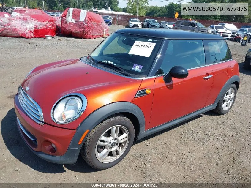 2013 Mini Hardtop Cooper VIN: WMWSU3C57DT677876 Lot: 40194361