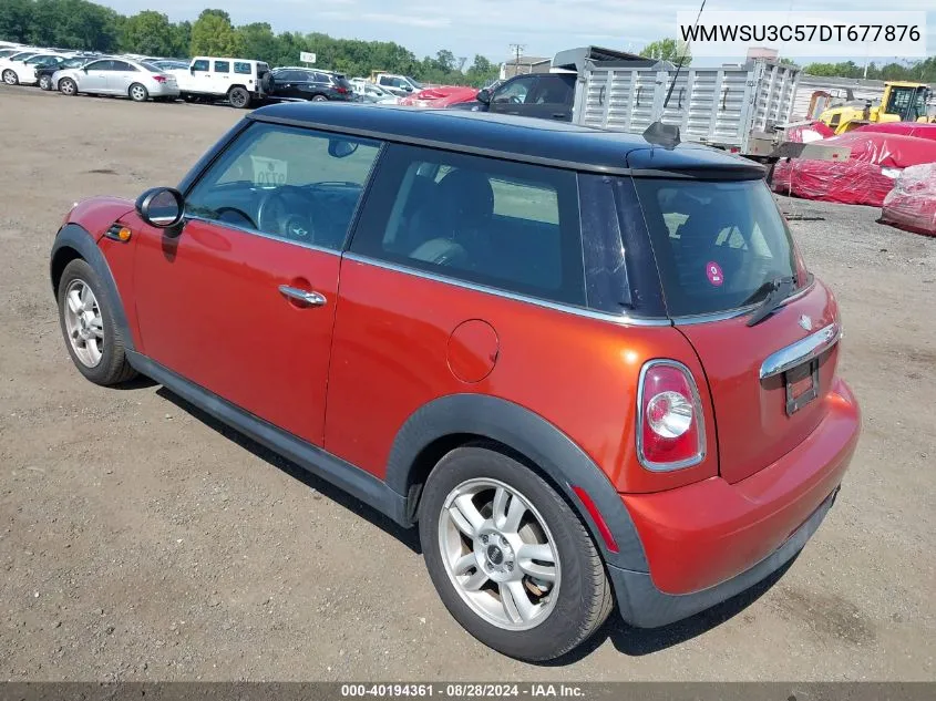 2013 Mini Hardtop Cooper VIN: WMWSU3C57DT677876 Lot: 40194361