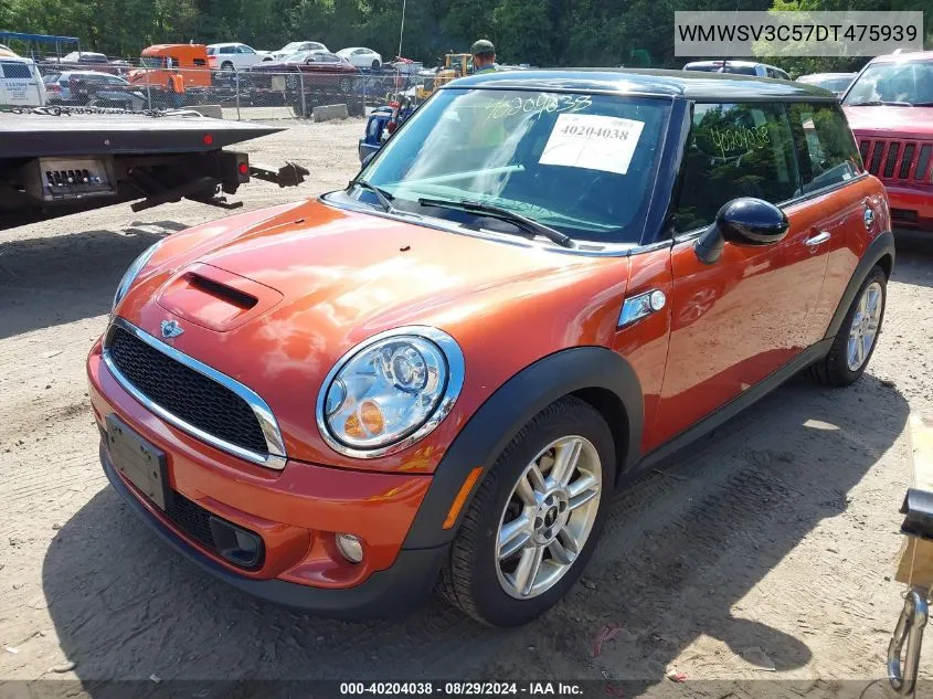 2013 Mini Hardtop Cooper S VIN: WMWSV3C57DT475939 Lot: 40204038