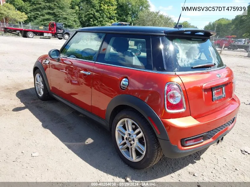 2013 Mini Hardtop Cooper S VIN: WMWSV3C57DT475939 Lot: 40204038