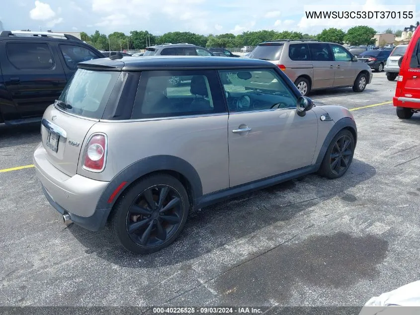 WMWSU3C53DT370155 2013 Mini Hardtop Cooper