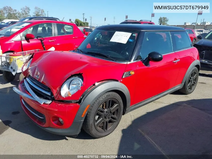 2013 Mini Hardtop Cooper VIN: WMWSU3C57DT679949 Lot: 40270732