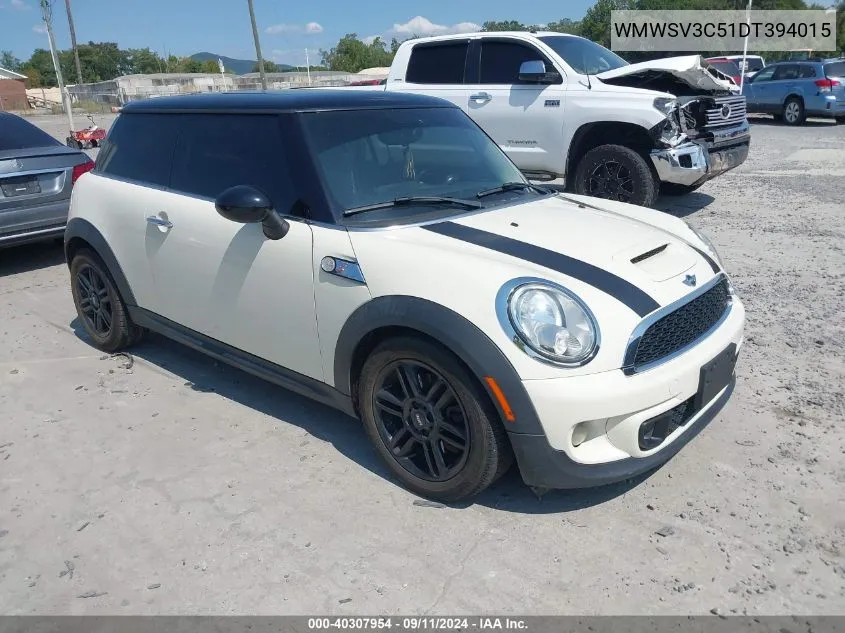 2013 Mini Hardtop Cooper S VIN: WMWSV3C51DT394015 Lot: 40307954