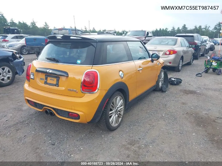 2014 Mini Hardtop Cooper S VIN: WMWXM7C55ET987457 Lot: 40188723