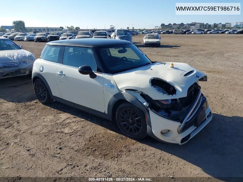 2014 Mini Hardtop Cooper S VIN: WMWXM7C59ET986716 Lot: 40191826