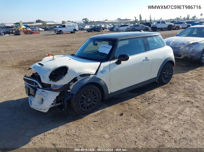 2014 Mini Hardtop Cooper S VIN: WMWXM7C59ET986716 Lot: 40191826