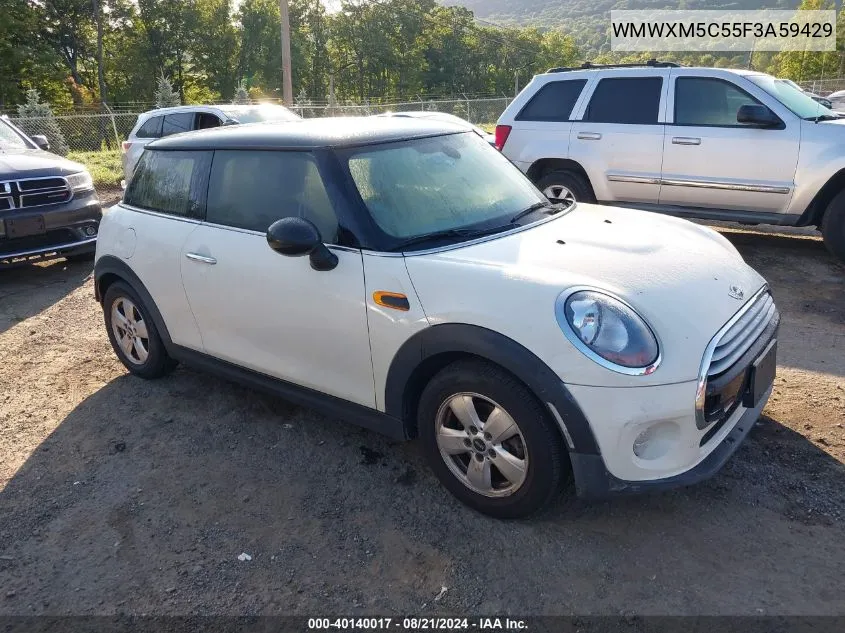 2015 Mini Hardtop Cooper VIN: WMWXM5C55F3A59429 Lot: 40140017