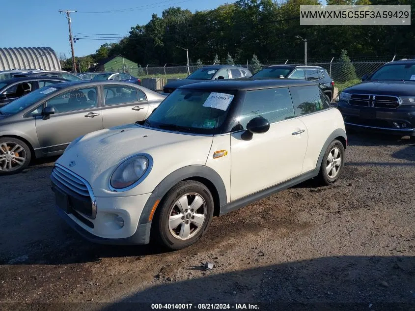 2015 Mini Hardtop Cooper VIN: WMWXM5C55F3A59429 Lot: 40140017