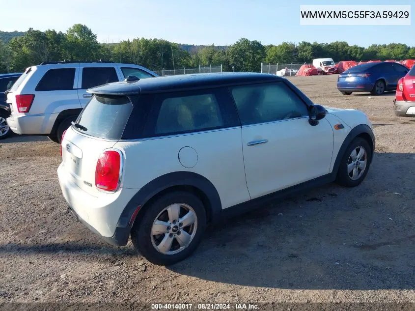 2015 Mini Hardtop Cooper VIN: WMWXM5C55F3A59429 Lot: 40140017