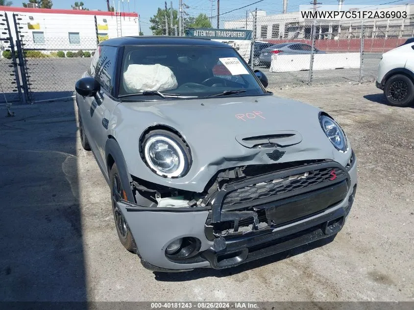 2015 Mini Hardtop Cooper S VIN: WMWXP7C51F2A36903 Lot: 40181243