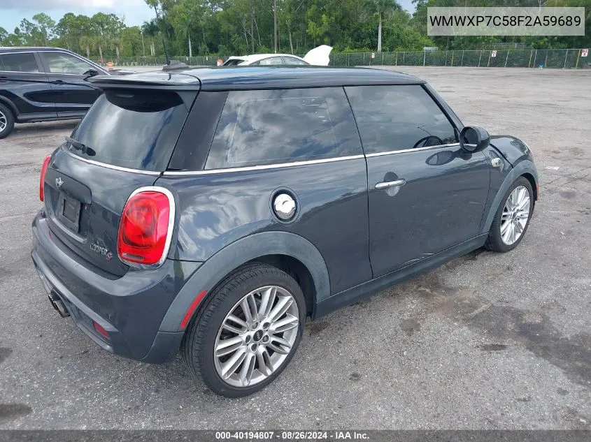 2015 Mini Hardtop Cooper S VIN: WMWXP7C58F2A59689 Lot: 40194807