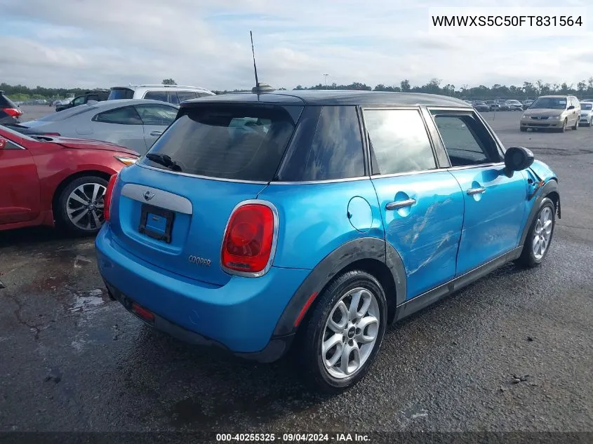 2015 Mini Hardtop Cooper VIN: WMWXS5C50FT831564 Lot: 40255325