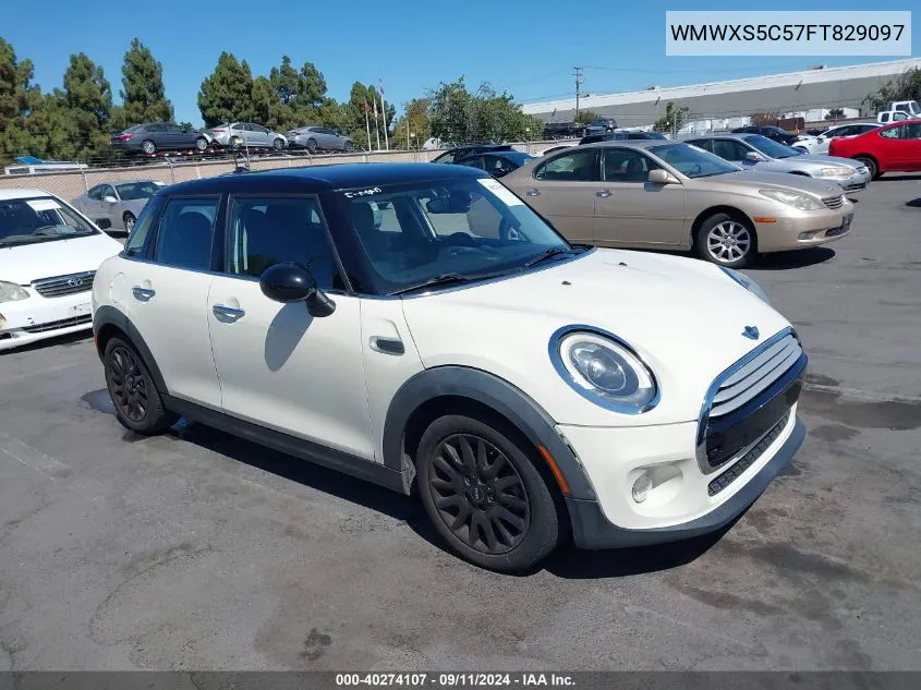 2015 Mini Hardtop Cooper VIN: WMWXS5C57FT829097 Lot: 40274107