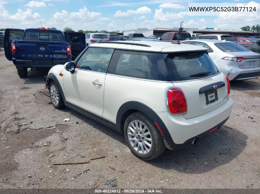 2016 Mini Hardtop Cooper VIN: WMWXP5C52G3B77124 Lot: 40224512