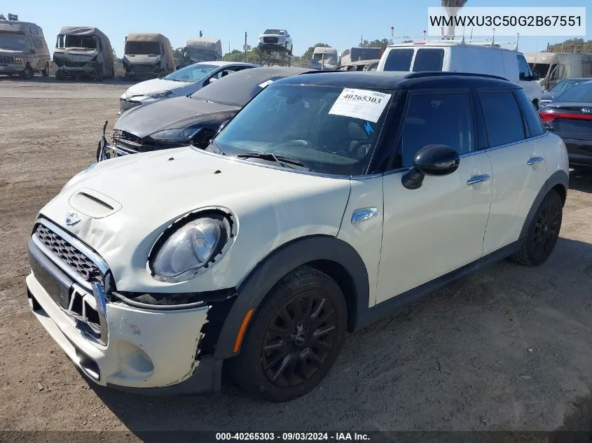 2016 Mini Hardtop Cooper S VIN: WMWXU3C50G2B67551 Lot: 40265303