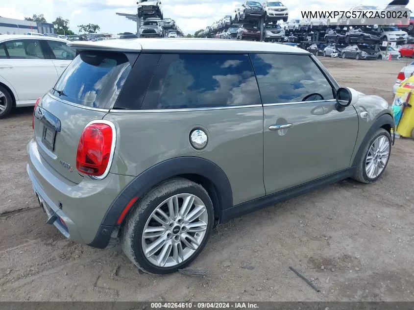 2019 Mini Hardtop Cooper S VIN: WMWXP7C57K2A50024 Lot: 40264610