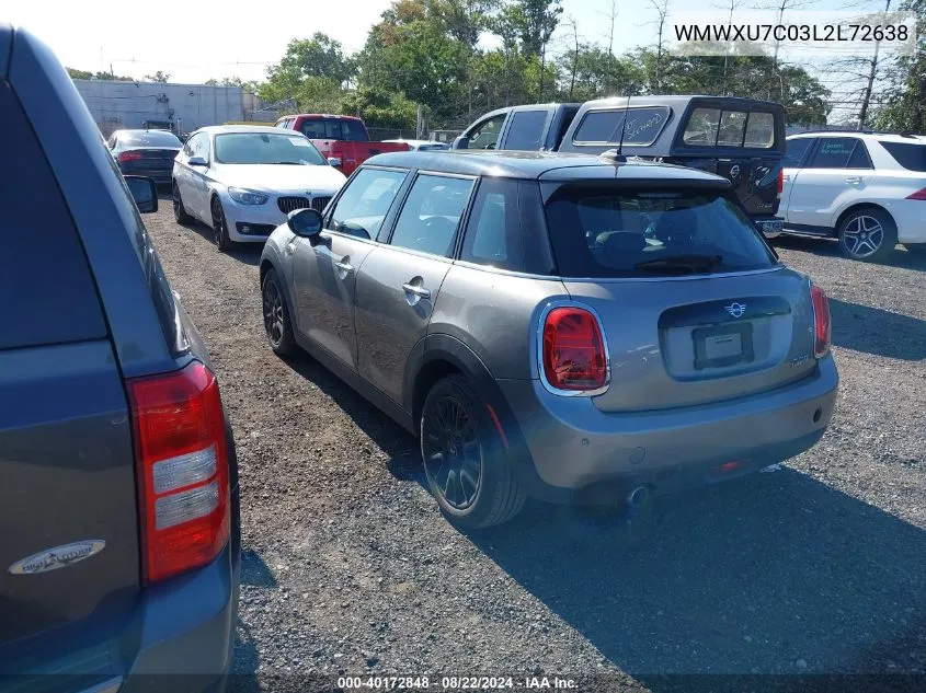 2020 Mini Hardtop Cooper VIN: WMWXU7C03L2L72638 Lot: 40172848