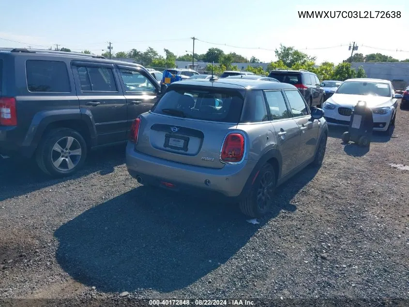 2020 Mini Hardtop Cooper VIN: WMWXU7C03L2L72638 Lot: 40172848