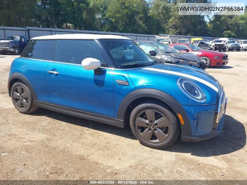 2022 Mini Hardtop Cooper VIN: WMW33DH02N2P66384 Lot: 40332588