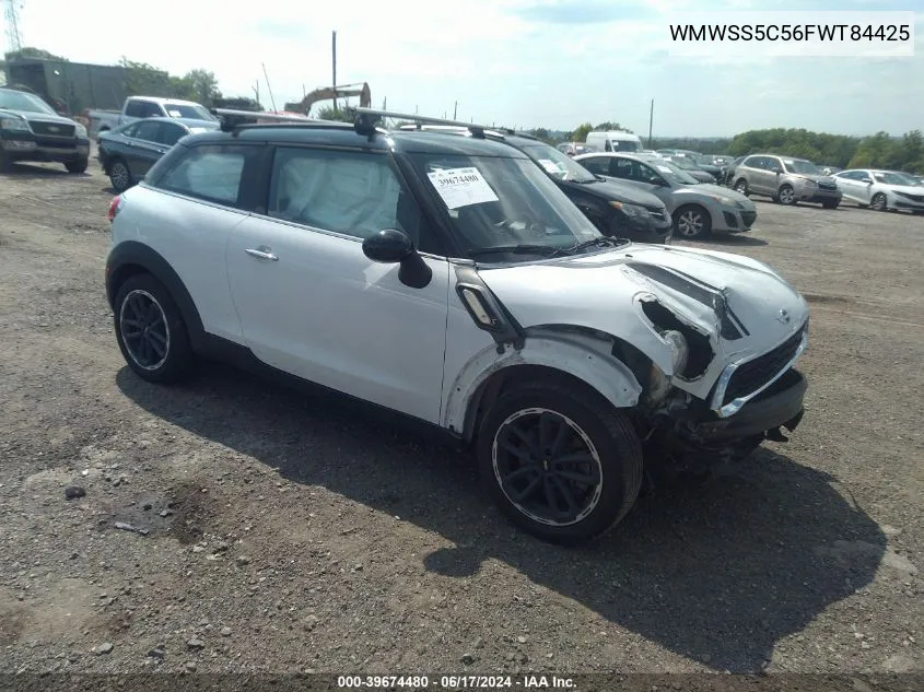 2015 Mini Paceman Cooper S VIN: WMWSS5C56FWT84425 Lot: 39674480