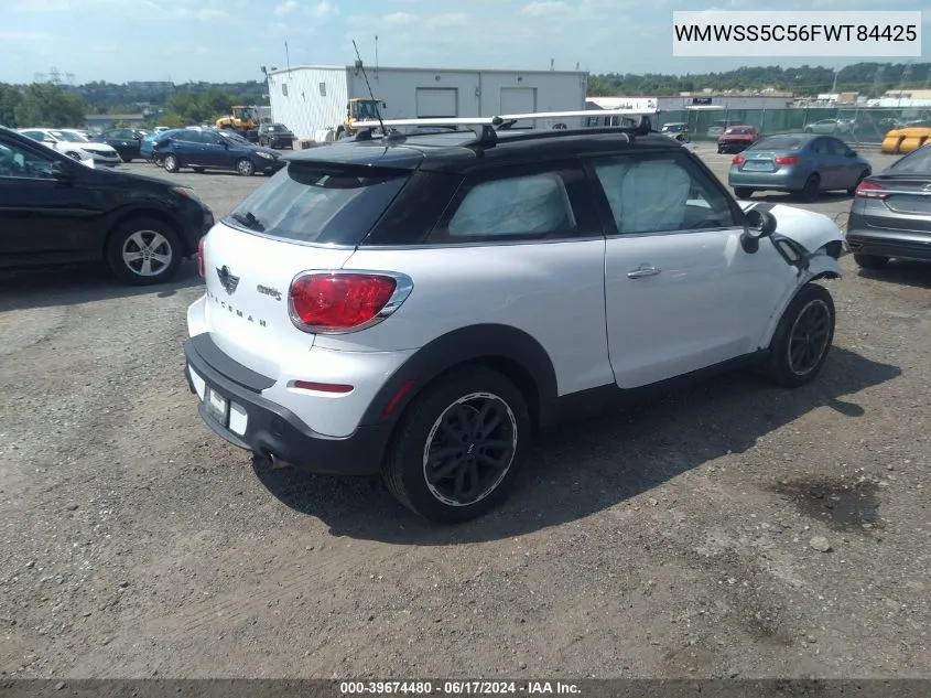 2015 Mini Paceman Cooper S VIN: WMWSS5C56FWT84425 Lot: 39674480