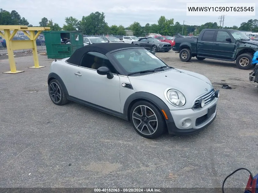 2013 Mini Roadster Cooper VIN: WMWSY1C59DT625545 Lot: 40152063