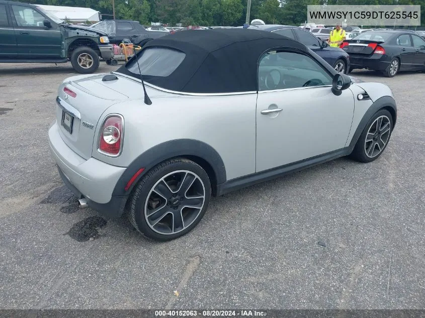 2013 Mini Roadster Cooper VIN: WMWSY1C59DT625545 Lot: 40152063