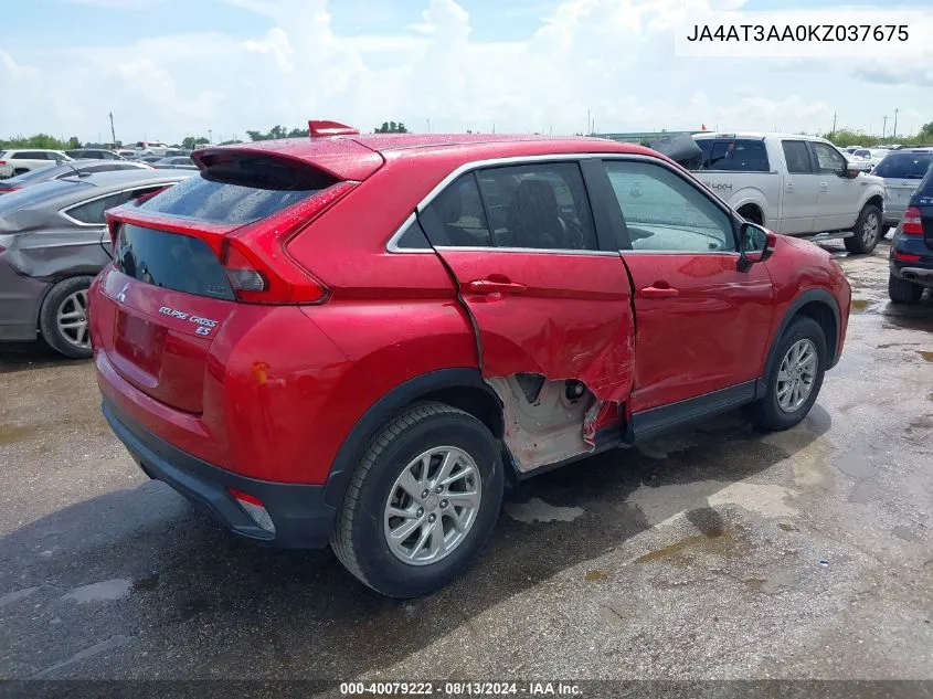 2019 Mitsubishi Eclipse Cross Es VIN: JA4AT3AA0KZ037675 Lot: 40079222