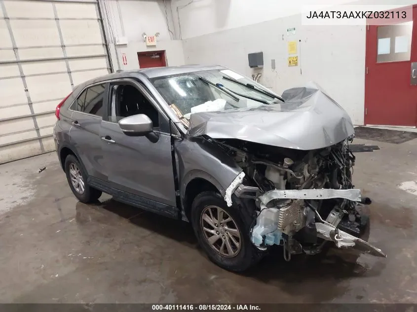 2019 Mitsubishi Eclipse Cross Es VIN: JA4AT3AAXKZ032113 Lot: 40111416