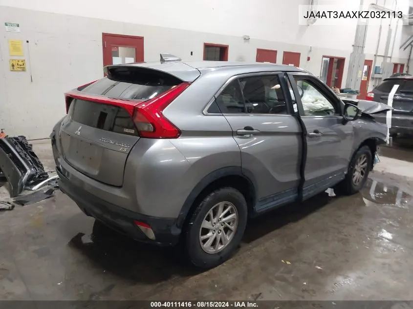 2019 Mitsubishi Eclipse Cross Es VIN: JA4AT3AAXKZ032113 Lot: 40111416