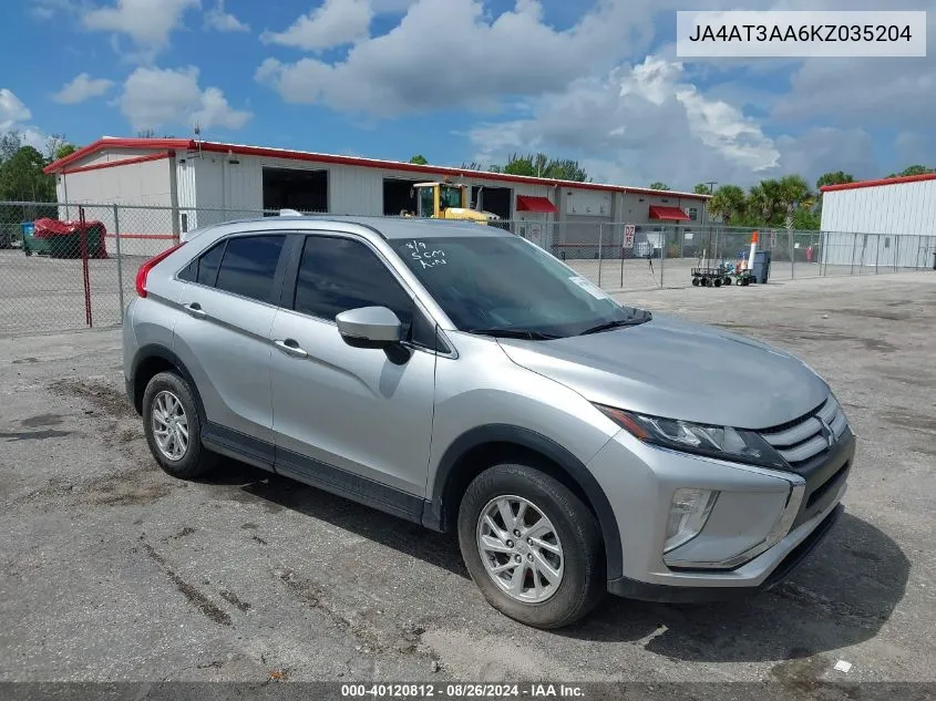 2019 Mitsubishi Eclipse Cross Es VIN: JA4AT3AA6KZ035204 Lot: 40120812