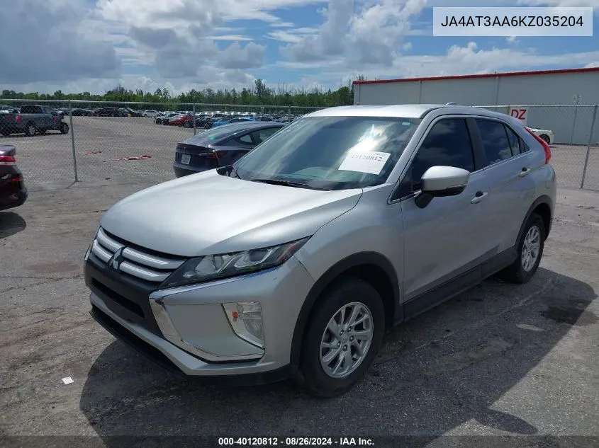 2019 Mitsubishi Eclipse Cross Es VIN: JA4AT3AA6KZ035204 Lot: 40120812