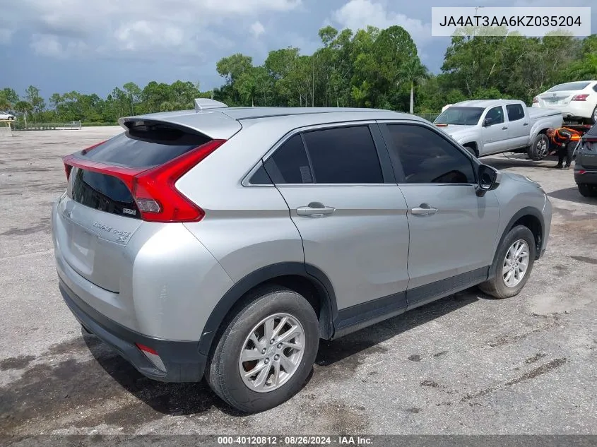 2019 Mitsubishi Eclipse Cross Es VIN: JA4AT3AA6KZ035204 Lot: 40120812