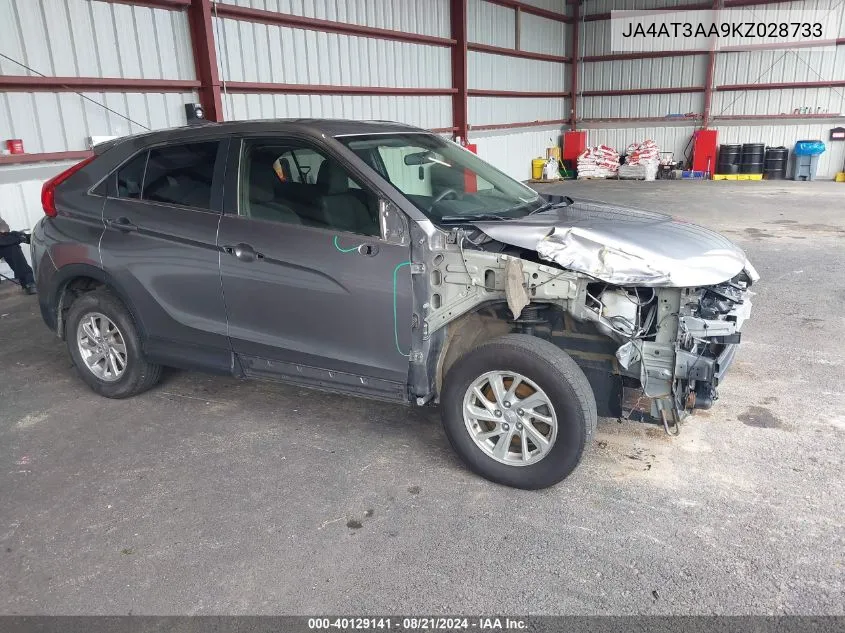 2019 Mitsubishi Eclipse Cross Es VIN: JA4AT3AA9KZ028733 Lot: 40129141