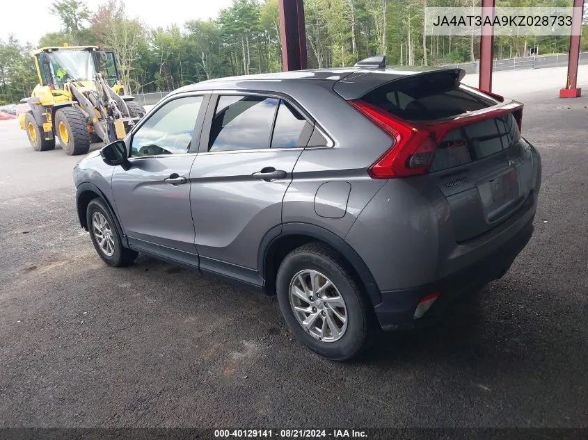 2019 Mitsubishi Eclipse Cross Es VIN: JA4AT3AA9KZ028733 Lot: 40129141