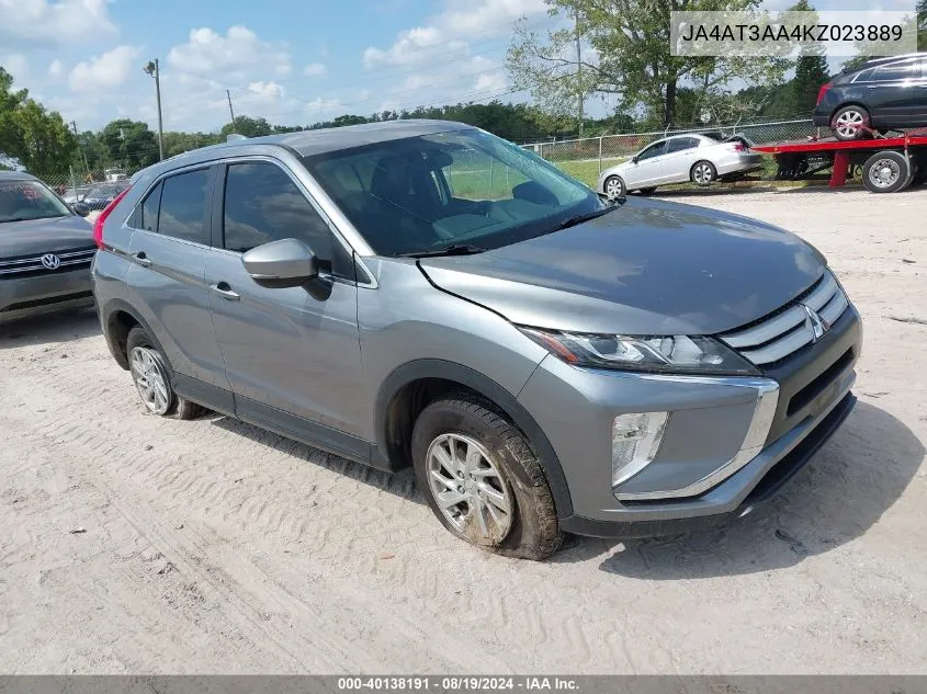 2019 Mitsubishi Eclipse Cross Es VIN: JA4AT3AA4KZ023889 Lot: 40138191