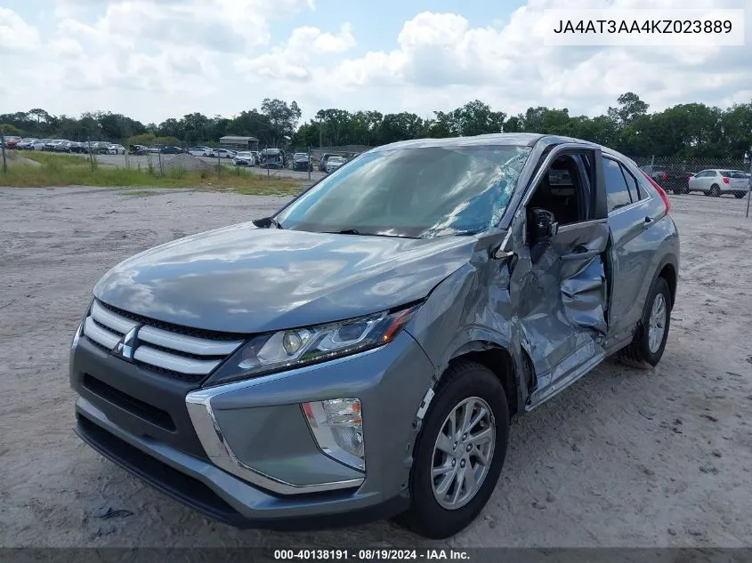 2019 Mitsubishi Eclipse Cross Es VIN: JA4AT3AA4KZ023889 Lot: 40138191