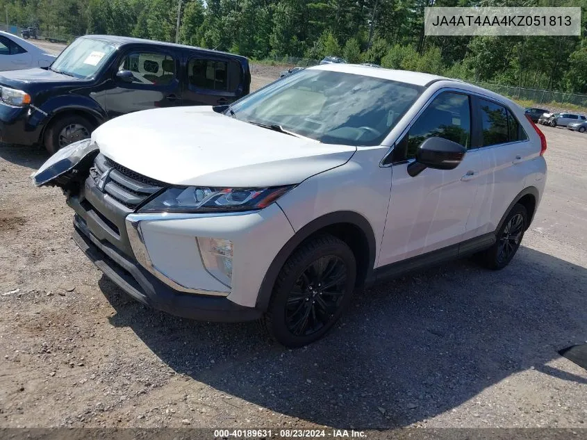 2019 Mitsubishi Eclipse Cross Le VIN: JA4AT4AA4KZ051813 Lot: 40189631