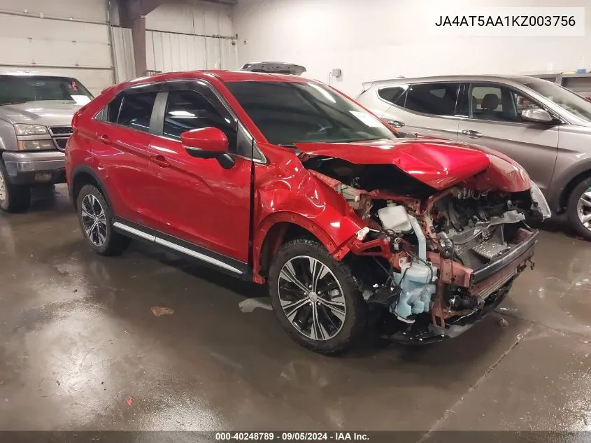 2019 Mitsubishi Eclipse Cross Sel VIN: JA4AT5AA1KZ003756 Lot: 40248789