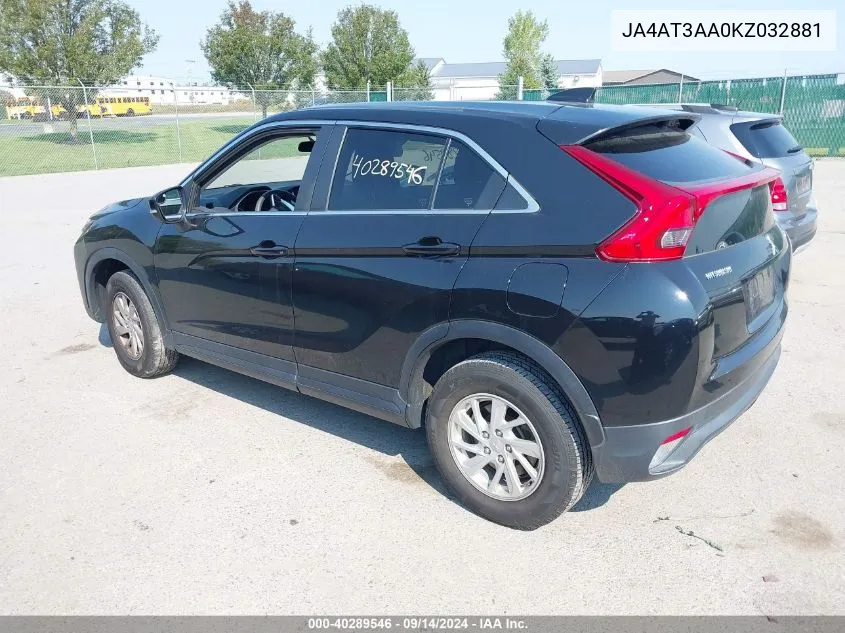 JA4AT3AA0KZ032881 2019 Mitsubishi Eclipse Cross Es